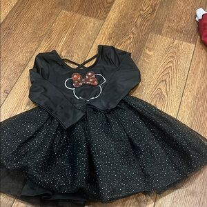 Disney Black Sparkle Minnie Mouse Dance Costume